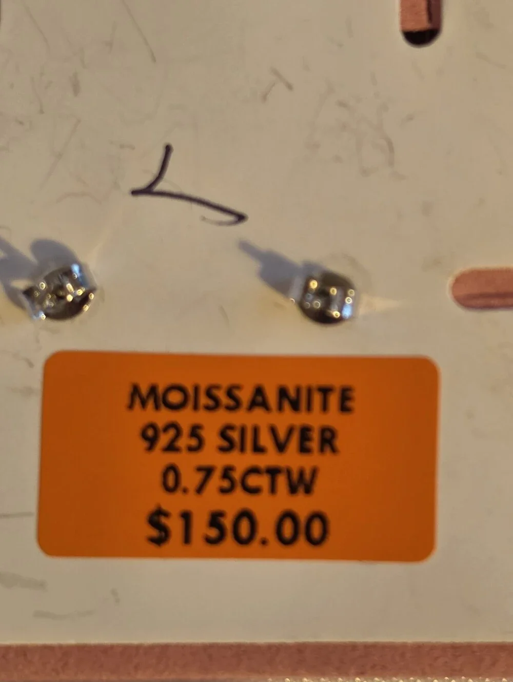 925 Silver .75CTW Moissanite Sparkling Bow Stud Earrings